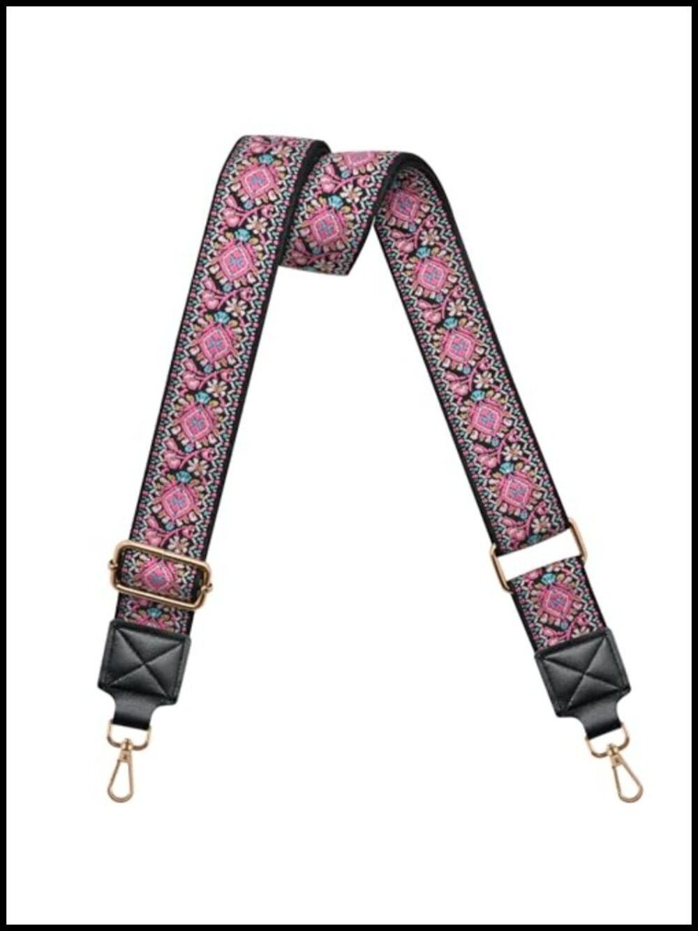 Woven Jacquard Purse Strap Replacement Adjustable Crossbody Bag Strap